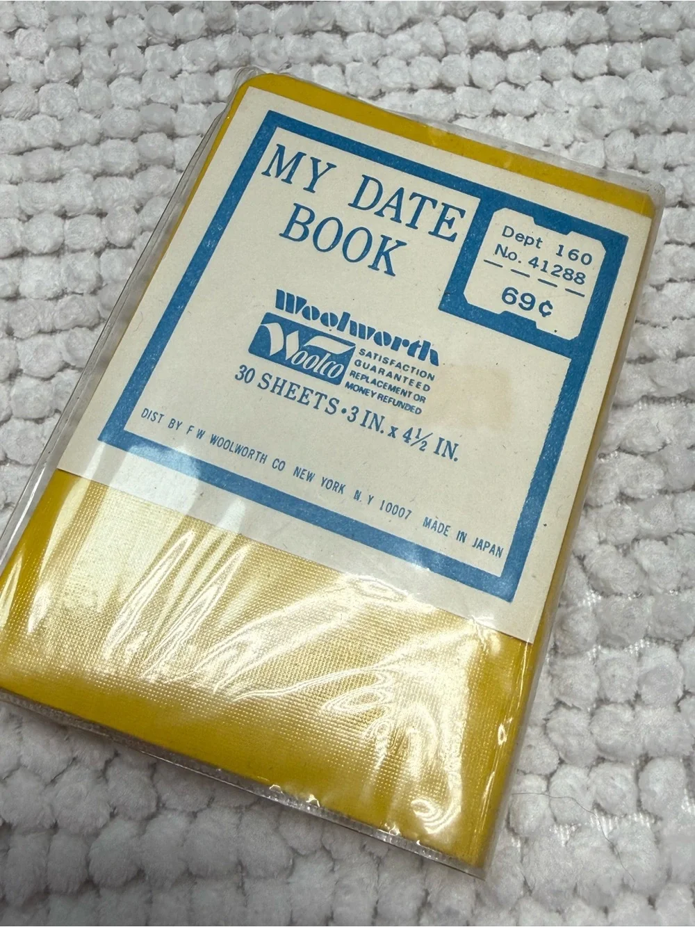 Vintage Woolworth My Date Book NOS Sealed Address Book Pocket Notebook Retro 69¢